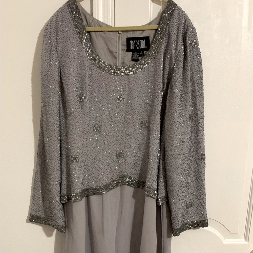 Beautiful silver evening dress